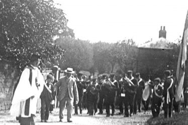 Brailes, Lower.  Brass Band procession