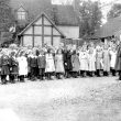 Arrow.  Marquis of Hertford with schoolchildren