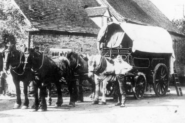Alcester.  Delivering flour by horse and wagon
