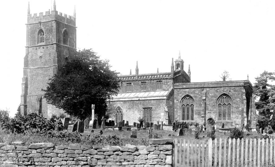 St Mary's church and churchyard, Middle Tysoe.  1930s |  IMAGE LOCATION: (Warwickshire Museums. Photographic Collections.)