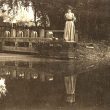 Wootton Wawen.  Lady on bridge
