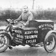 Shipston on Stour.  Edgar Fry on motorcycle