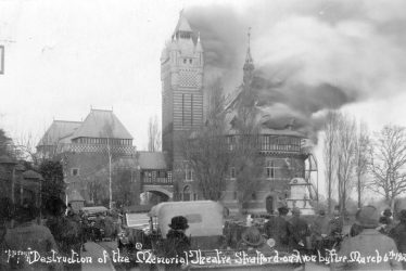 Stratford upon Avon.  Memorial Theatre fire
