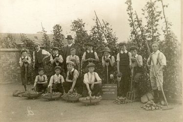 Stockton.  Council school gardening class