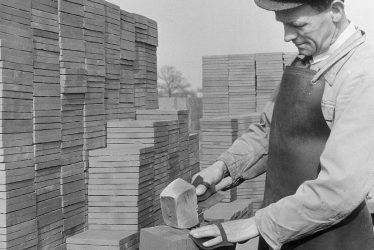 Napton on the Hill.  Sorting tiles from the Kilns