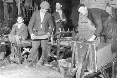 Napton on the Hill.  Workers in the tile kilns