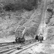 Napton on the Hill.  Trucks of clay at the tile kilns