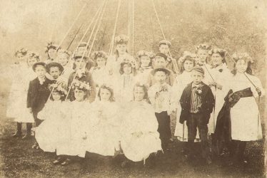 Ladbroke.  Maypole Dancing