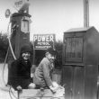 Bishops Itchington.  Tom Edwards at filling station