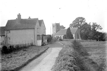 Bubbenhall.  St Giles church and cottages