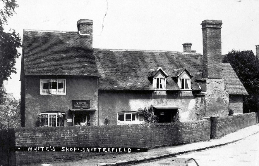 White's shop. Snitterfield.  1910