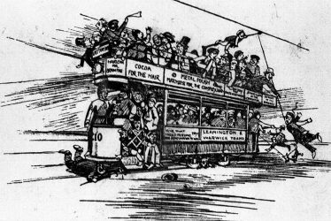 Warwickshire unspecified.  Warwick and Leamington Tram Car