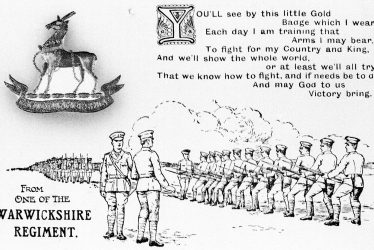Warwickshire unspecified.  Warwicks Regiment Postcard