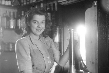 Haselor.  Crown Inn, barmaid
