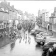 Alcester.  High Street with hunt meet