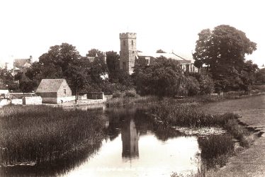 Bidford on Avon.  Church and river