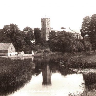 Bidford on Avon.  Church and river