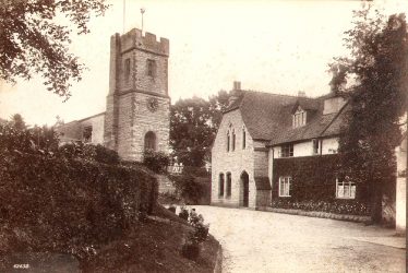 Bidford on Avon.  Church and vicarage