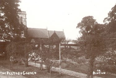 Binton.  St Peter's Church and rectory garden