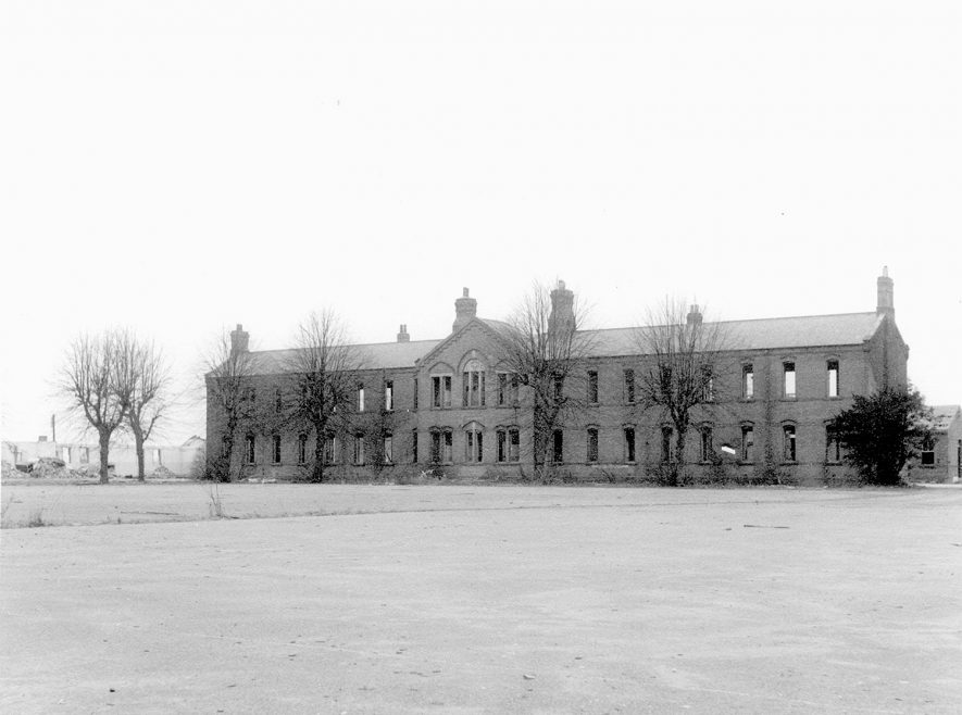 One of the deserted Budbrooke barrack blocks.  1964 |  IMAGE LOCATION: (Warwickshire County Record Office)