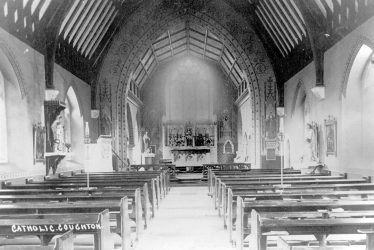 Coughton.  Roman Catholic church, interior