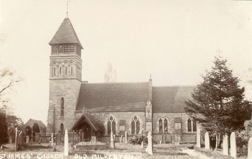 Exterior of  St James church, Old Milverton.  1900s |  IMAGE LOCATION: (Warwickshire County Record Office)