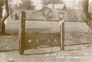 Rugby.  Old Stocks, Rugby School Museum