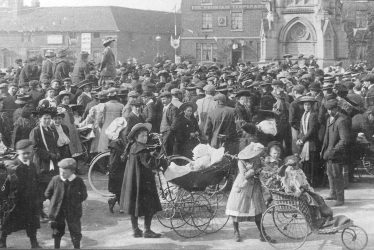 Stratford upon Avon.  Suffragettes in Rother Street