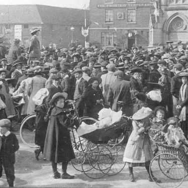 Stratford upon Avon.  Suffragettes in Rother Street