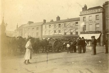 Warwick.  Warwickshire Yeomanry in The Square