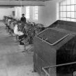 Bedworth.  Hat factory machinery and workers