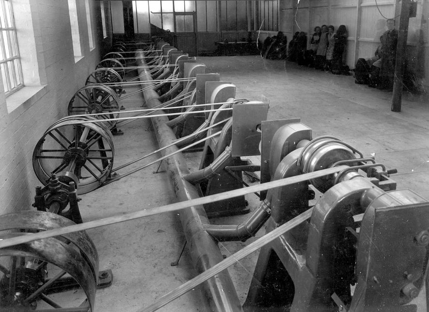 Machinery at Luckman and Pickering's hat factory, Bedworth.  1920s |  IMAGE LOCATION: (Warwickshire County Record Office)