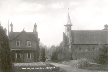 Wasperton.  Church and vicarage