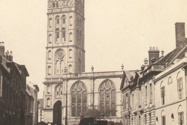Warwick.  St Mary's Church and Church Street