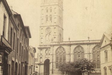 Warwick.  St Mary's Church and Church Street