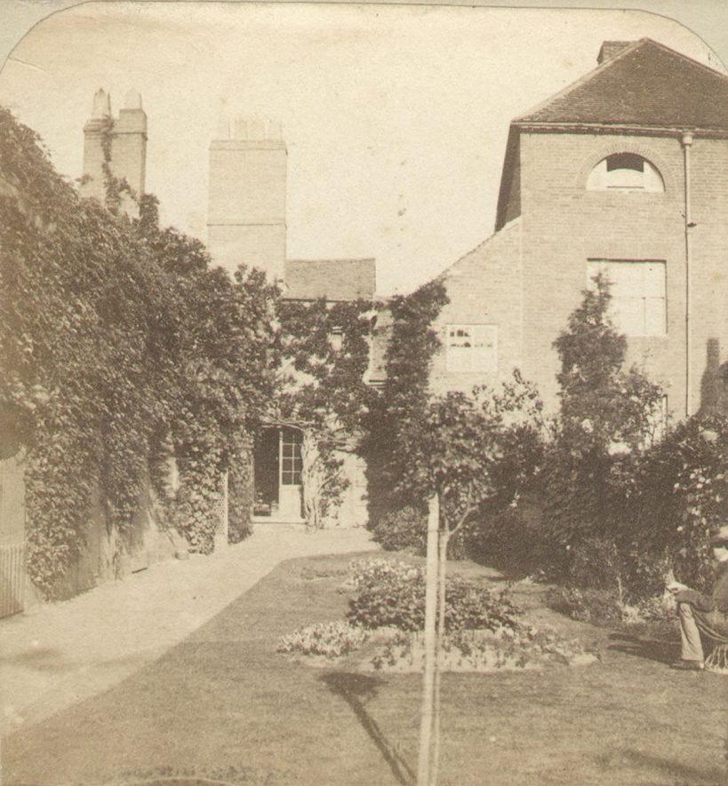 The house of Edward Seymour, wine merchant in Lower Church Street presumably the modern Castle Street, Warwick. 1850s[Lower Church Street is now St Nicholas Church Street] |  IMAGE LOCATION: (Warwickshire County Record Office)