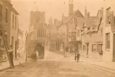 Warwick.  Lord Leycester Hospital and West Gate