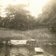 Warwick.  Castle grounds, electric boat