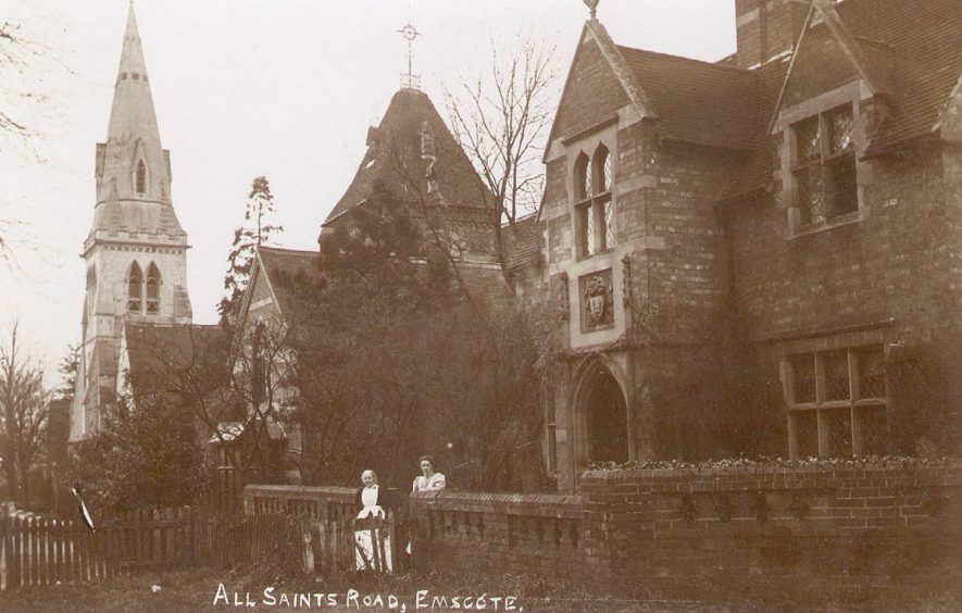 All Saints Road and church, Emscote, Warwick.  1920s |  IMAGE LOCATION: (Warwickshire County Record Office)