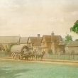 Clifford Chambers.  Church, rectory and wagon