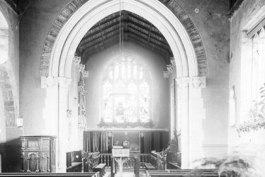 Clifford Chambers.  Church interior at Easter