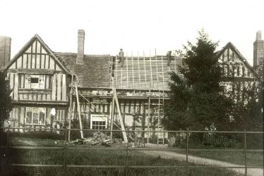 Clifford Chambers.  Re-roofing the rectory