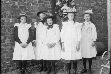 Clifford Chambers.  Group of Girls on May Day