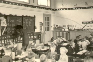 Warwickshire.  Children at school