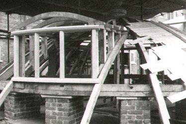 Warwick.  Chesterton wind mill roof repair