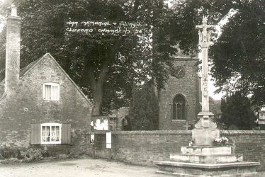 Clifford Chambers.  War Memorial and St Helen's church