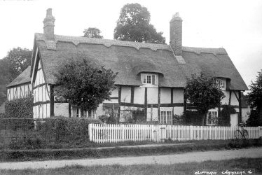 Clifford Chambers.  Thatched and timbered cottage