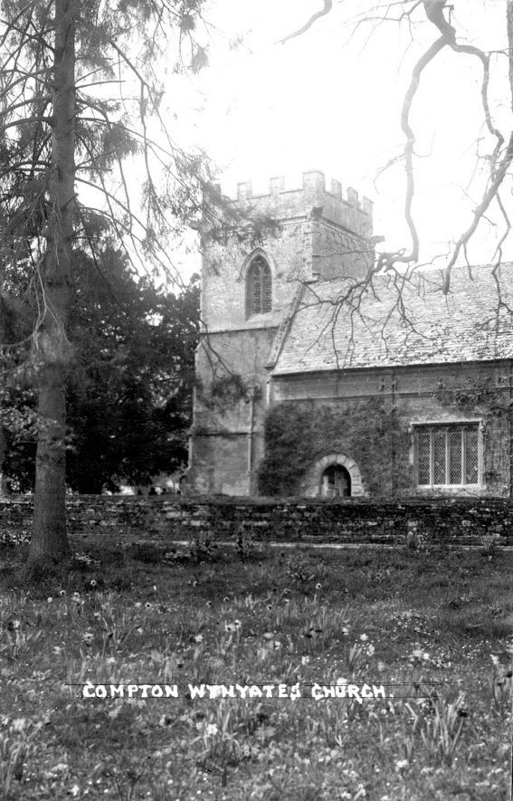 Exterior of St Mary's church, Compton Wynyates.  1900s |  IMAGE LOCATION: (Warwickshire County Record Office)