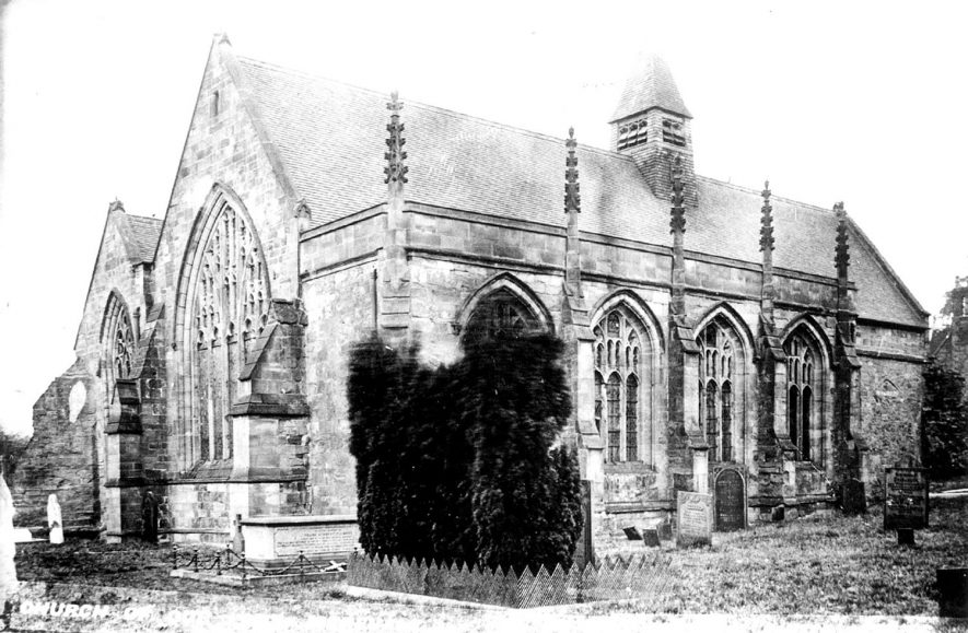 Exterior of the Church of Our Lady, Merevale.  1900s |  IMAGE LOCATION: (Warwickshire County Record Office)