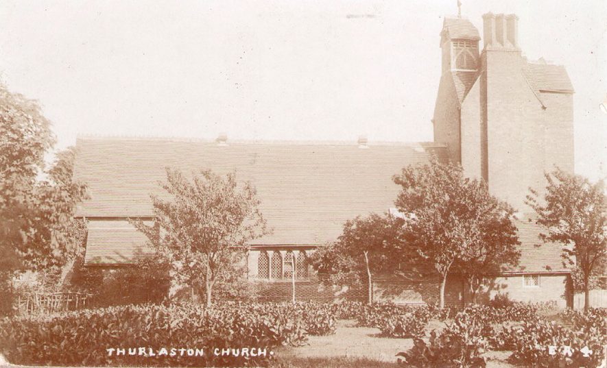 Thurlaston Parish Church before building work of 1908. 